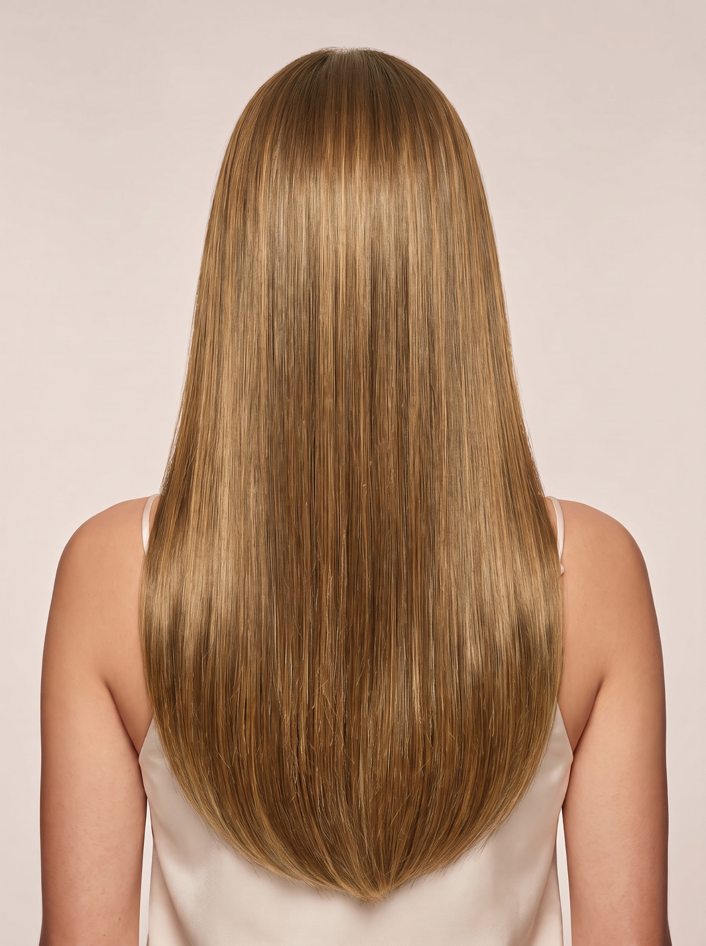 4Q Cool Light Brown hair colour — Rear view