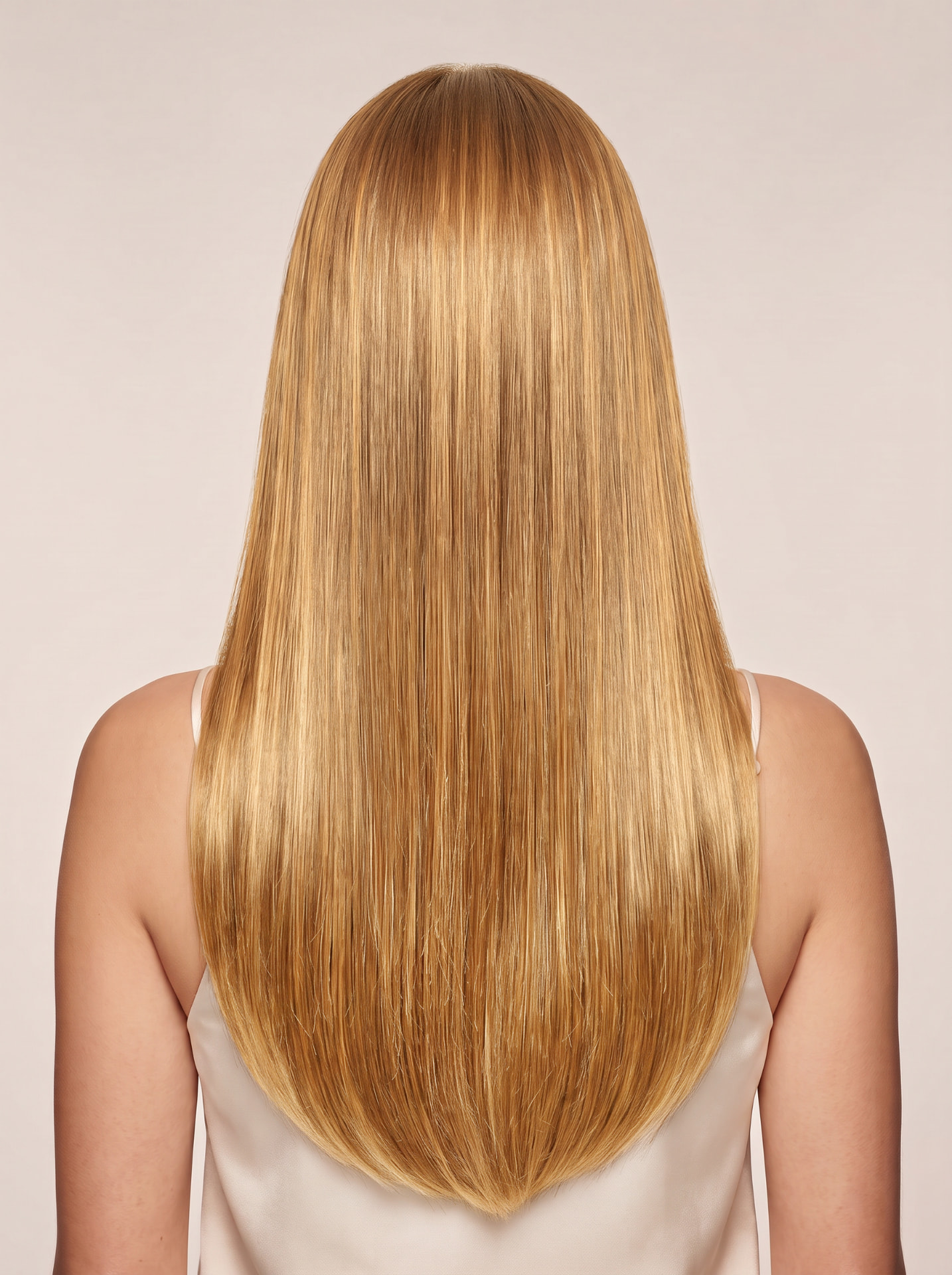 12 Golden Brown hair colour — Rear view