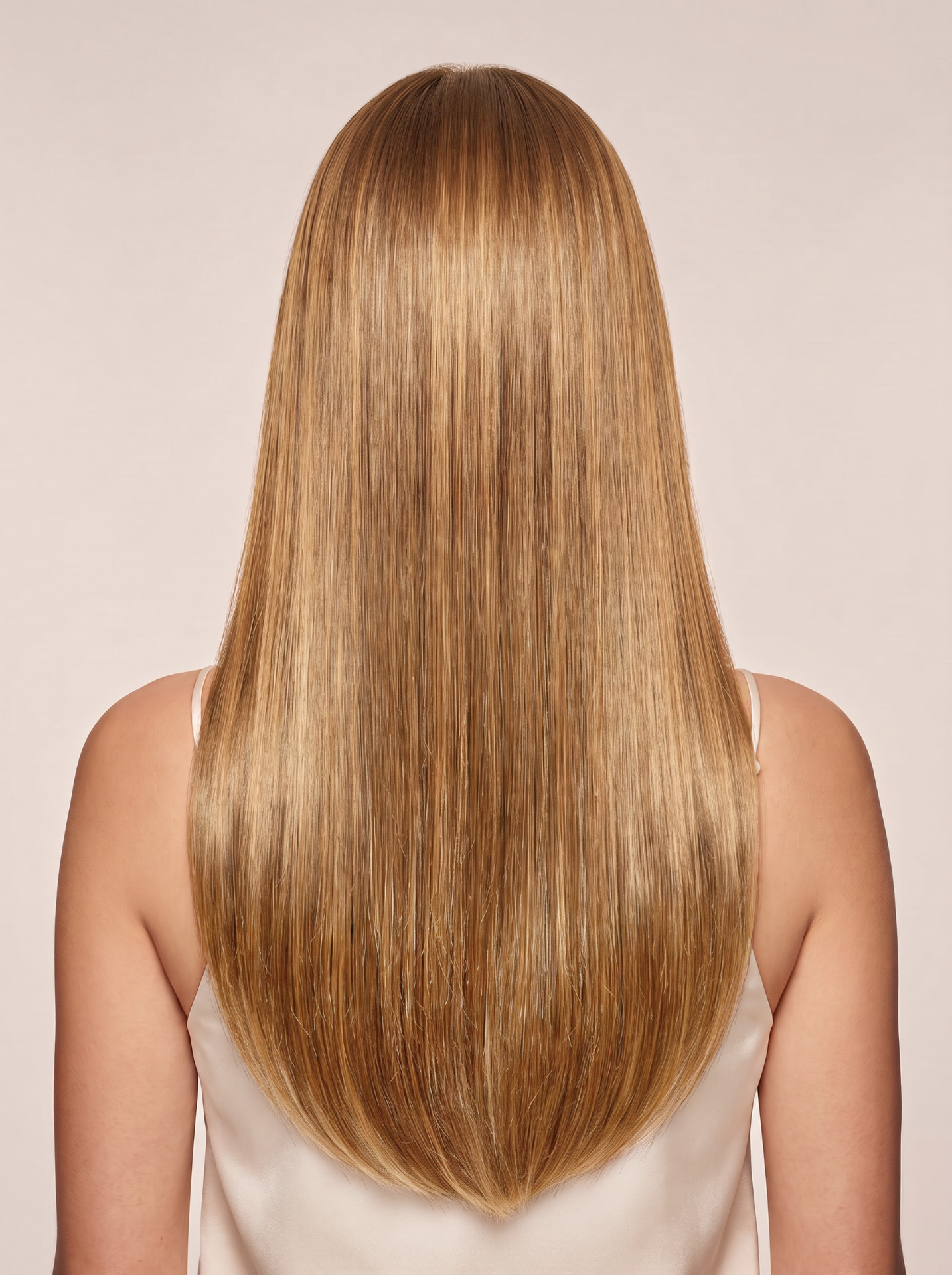 8 Medium Blonde hair colour — Rear view