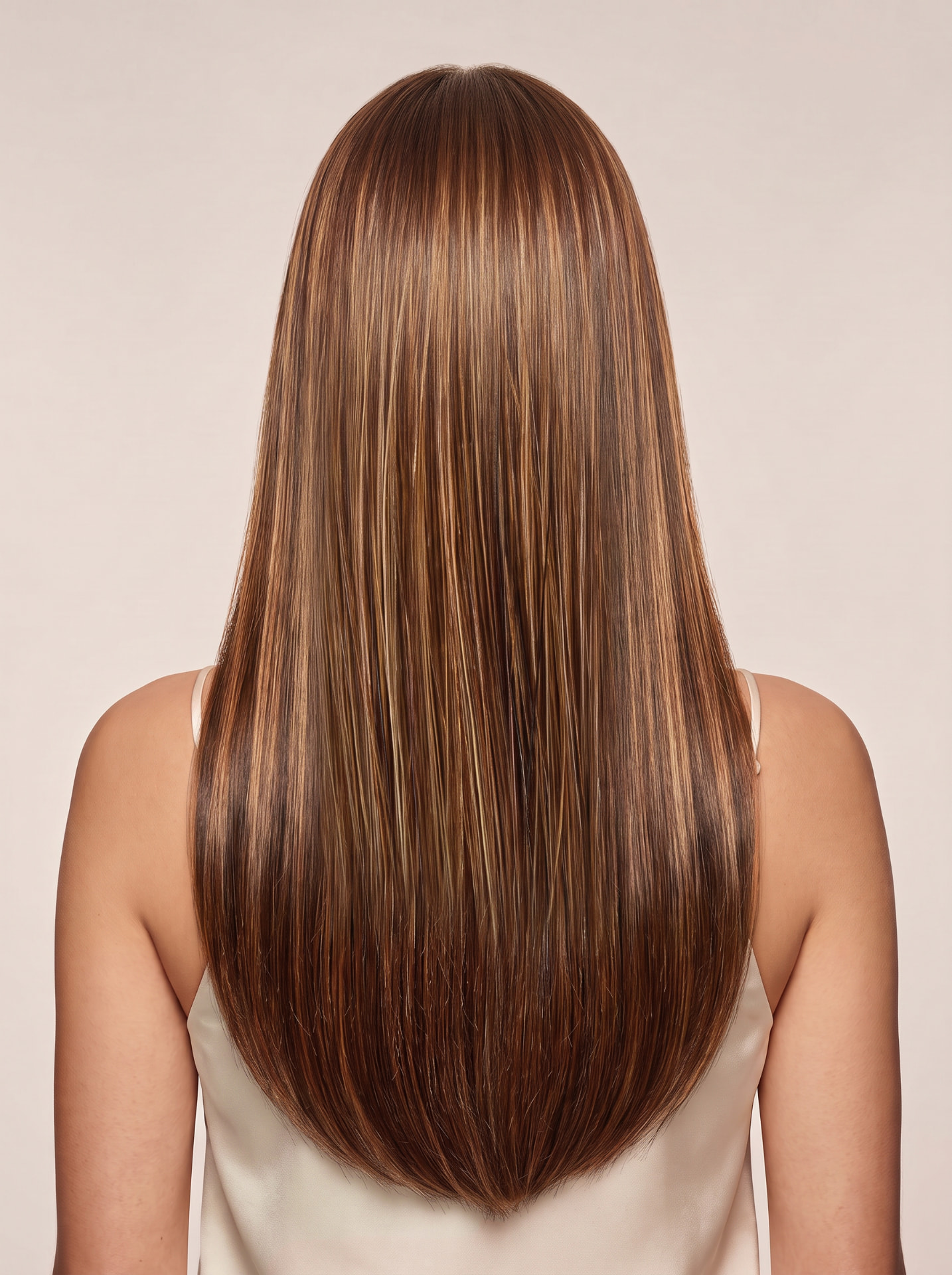 2Q Cool Brown hair colour — Rear view