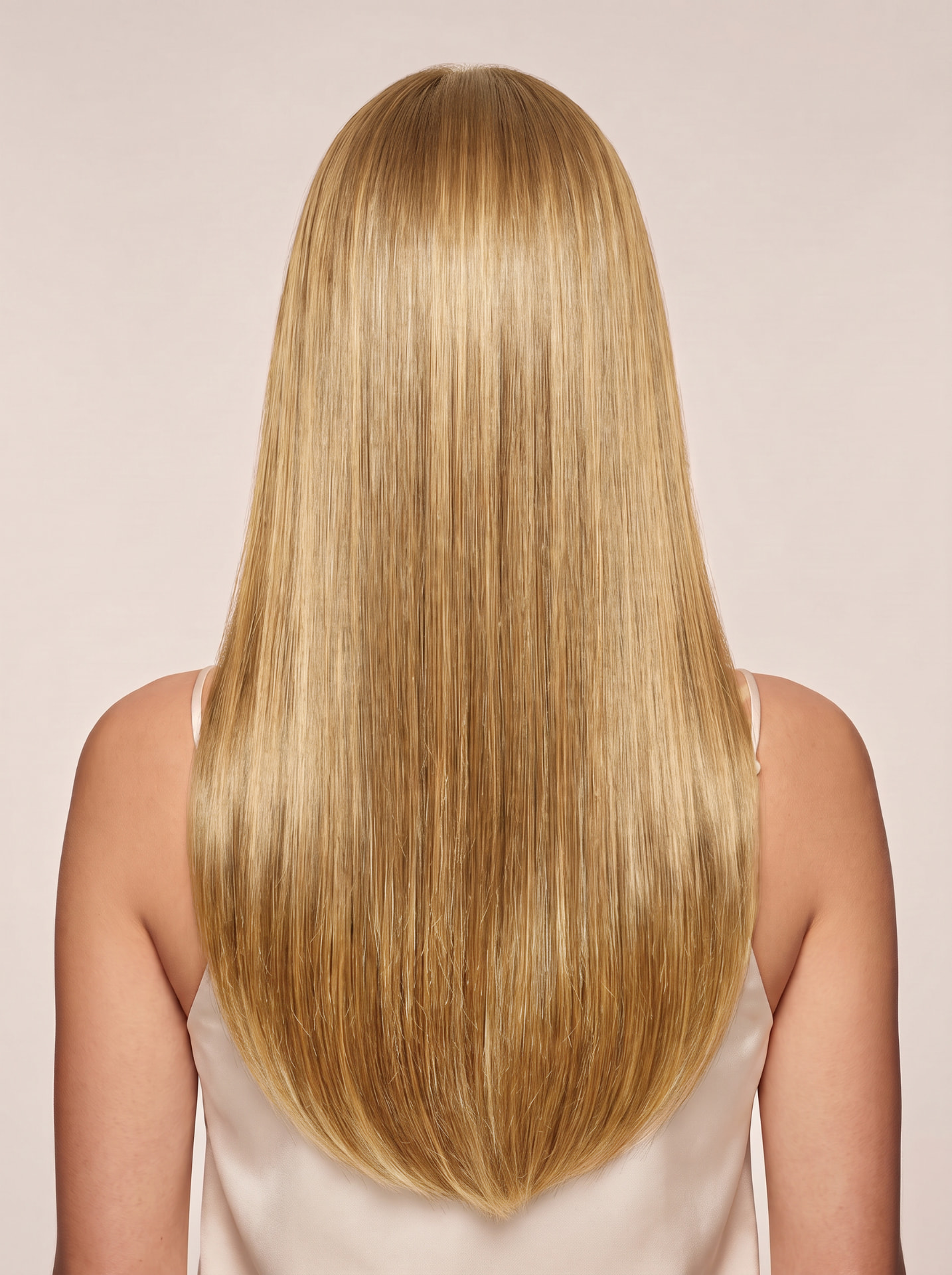 5Q Golden Blonde hair colour — Rear view