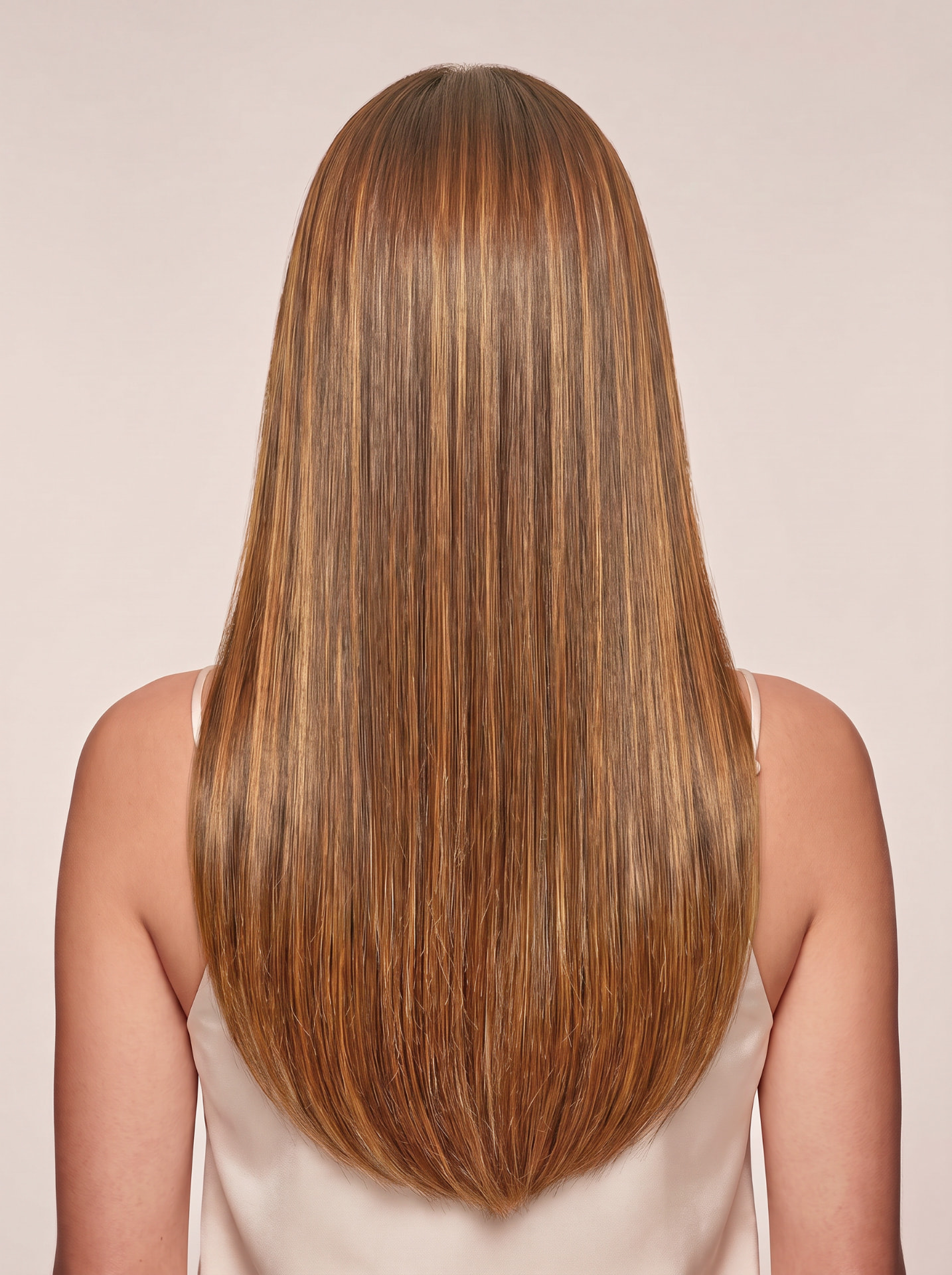 4 Dark Blonde hair colour — Rear view