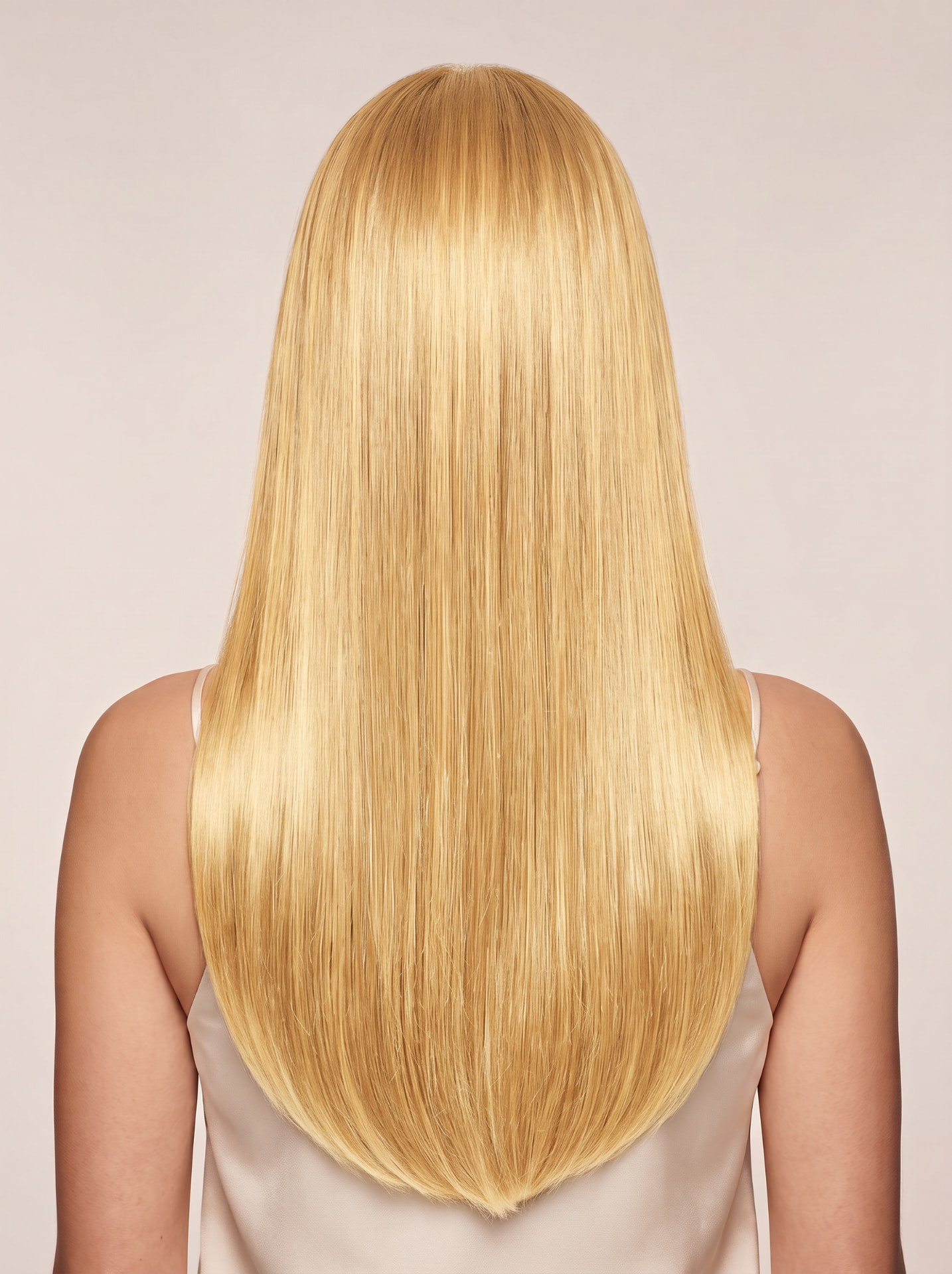 18 Warm Blonde hair colour — Rear view
