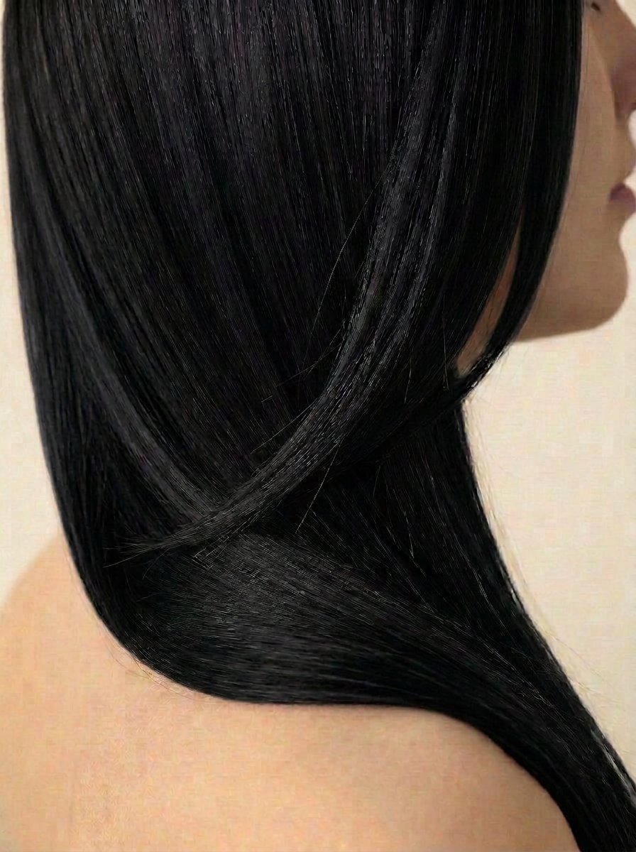 1 Jet Black hair colour — Side profile