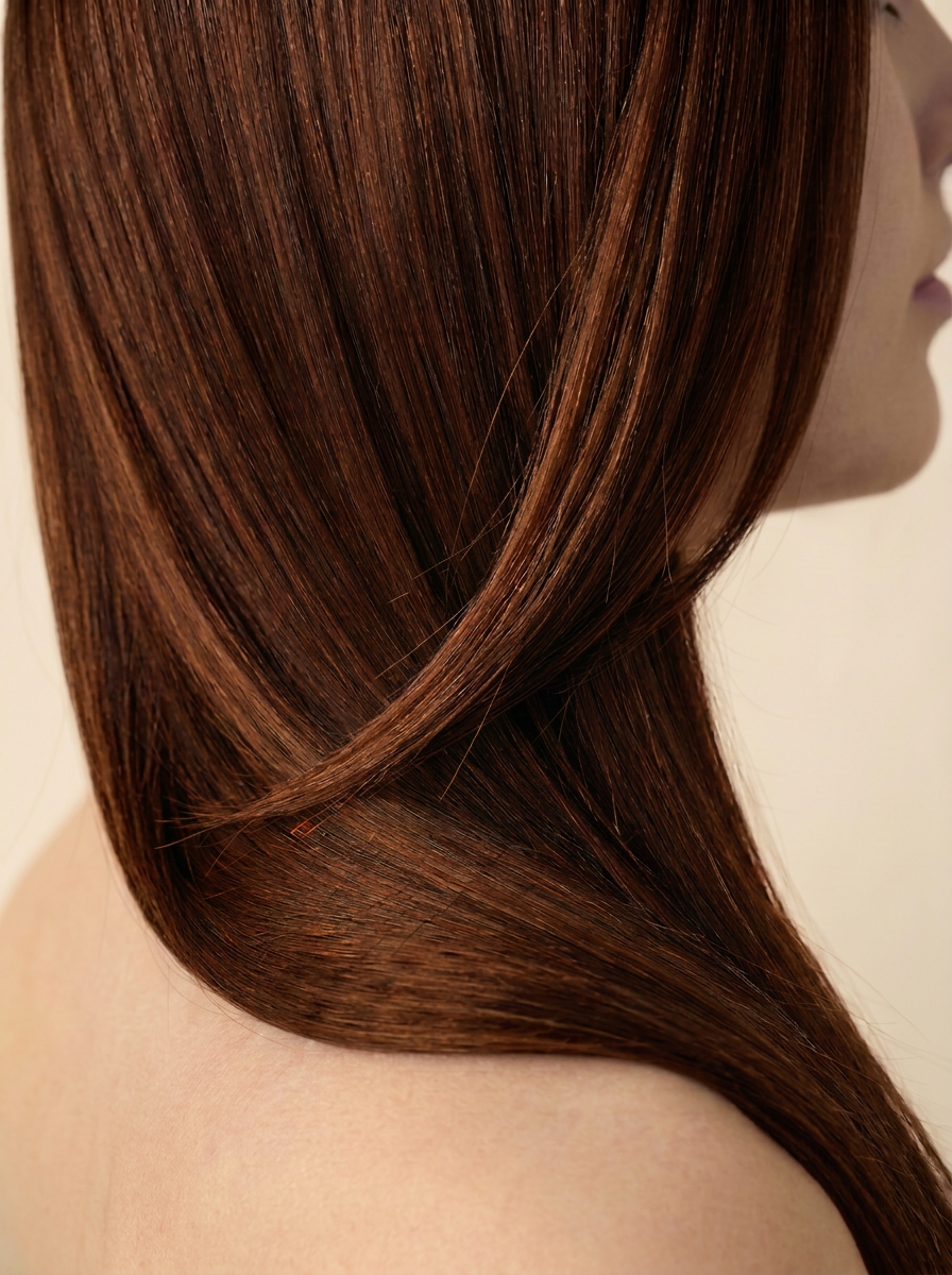 2 Dark Brown hair colour — Side profile