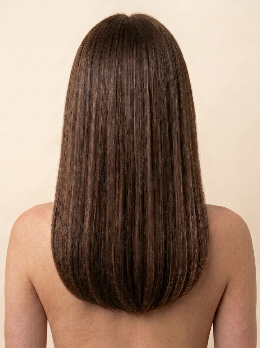 2Q Cool Brown hair colour — Rear view