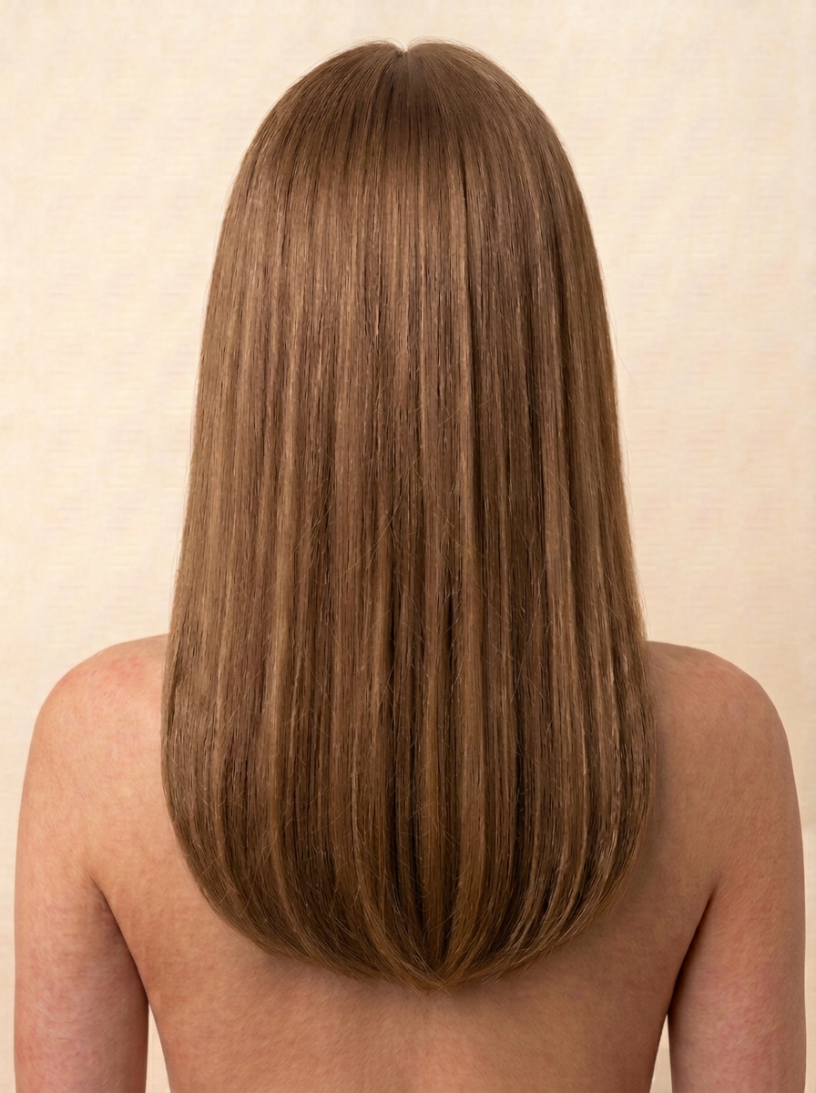 4Q Cool Light Brown hair colour — Rear view