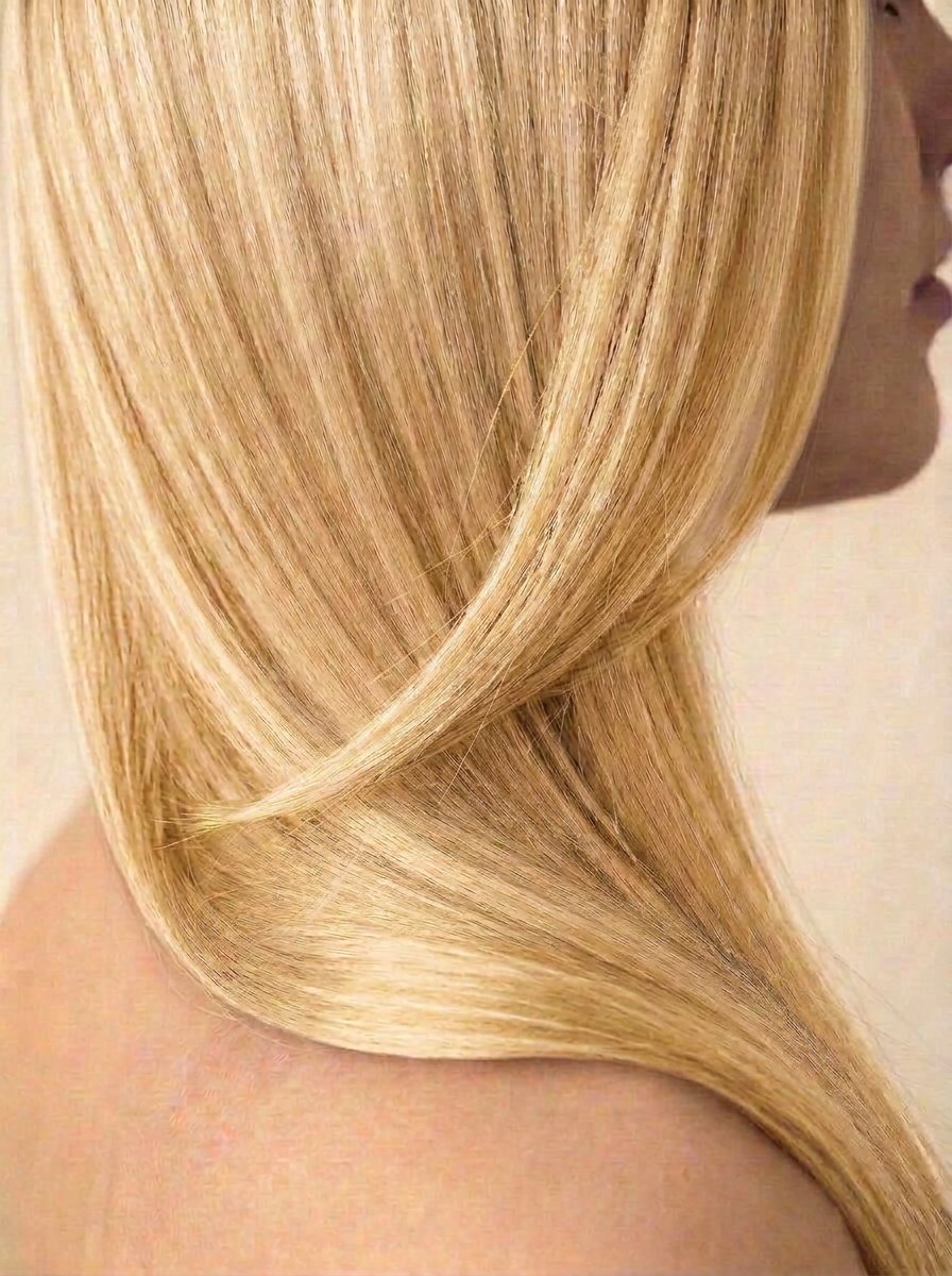 60 Light Golden Blonde hair colour — Side profile