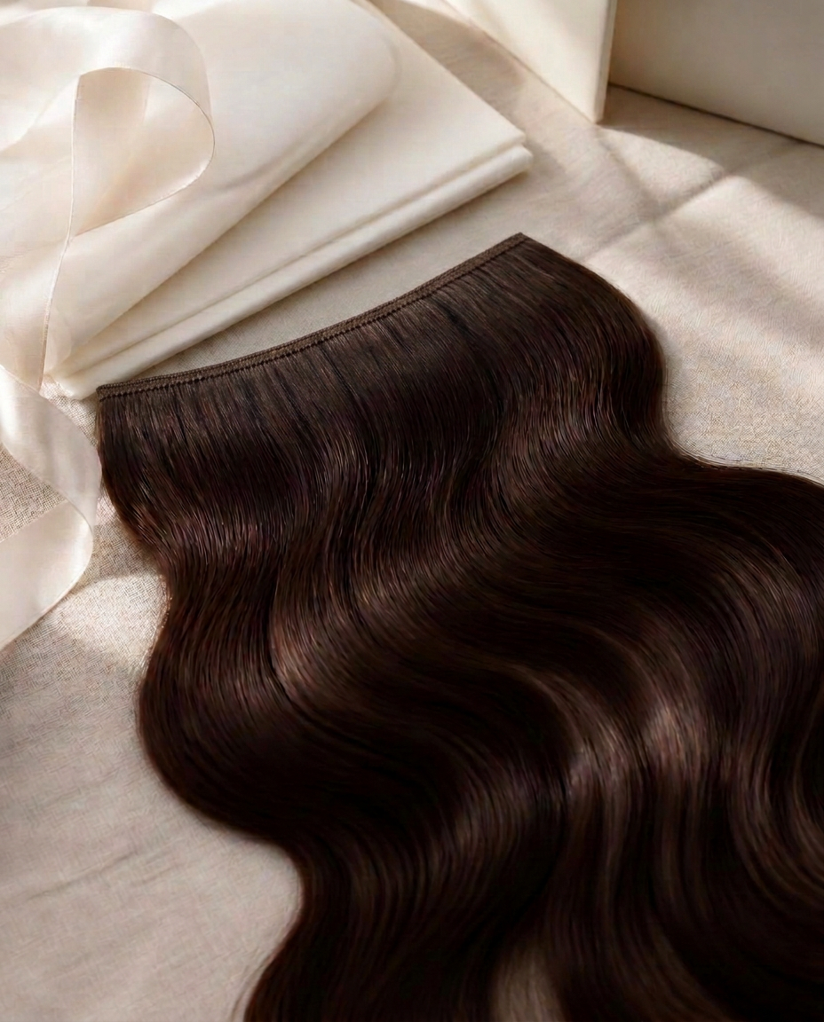 AVRÉE hair wefts prepared and wrapped for dispatch